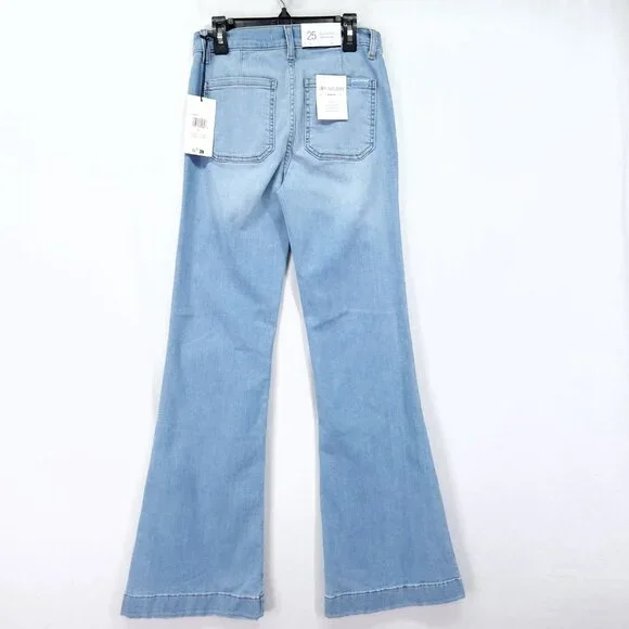 7 For All Mankind Dojo Tailorless Flare Leg Jean Size 25 Slim Evolution